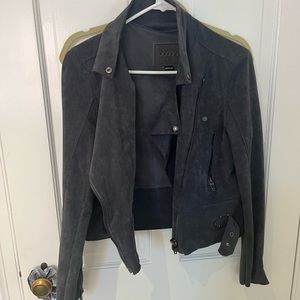 Blank NYC gray suede jacket
